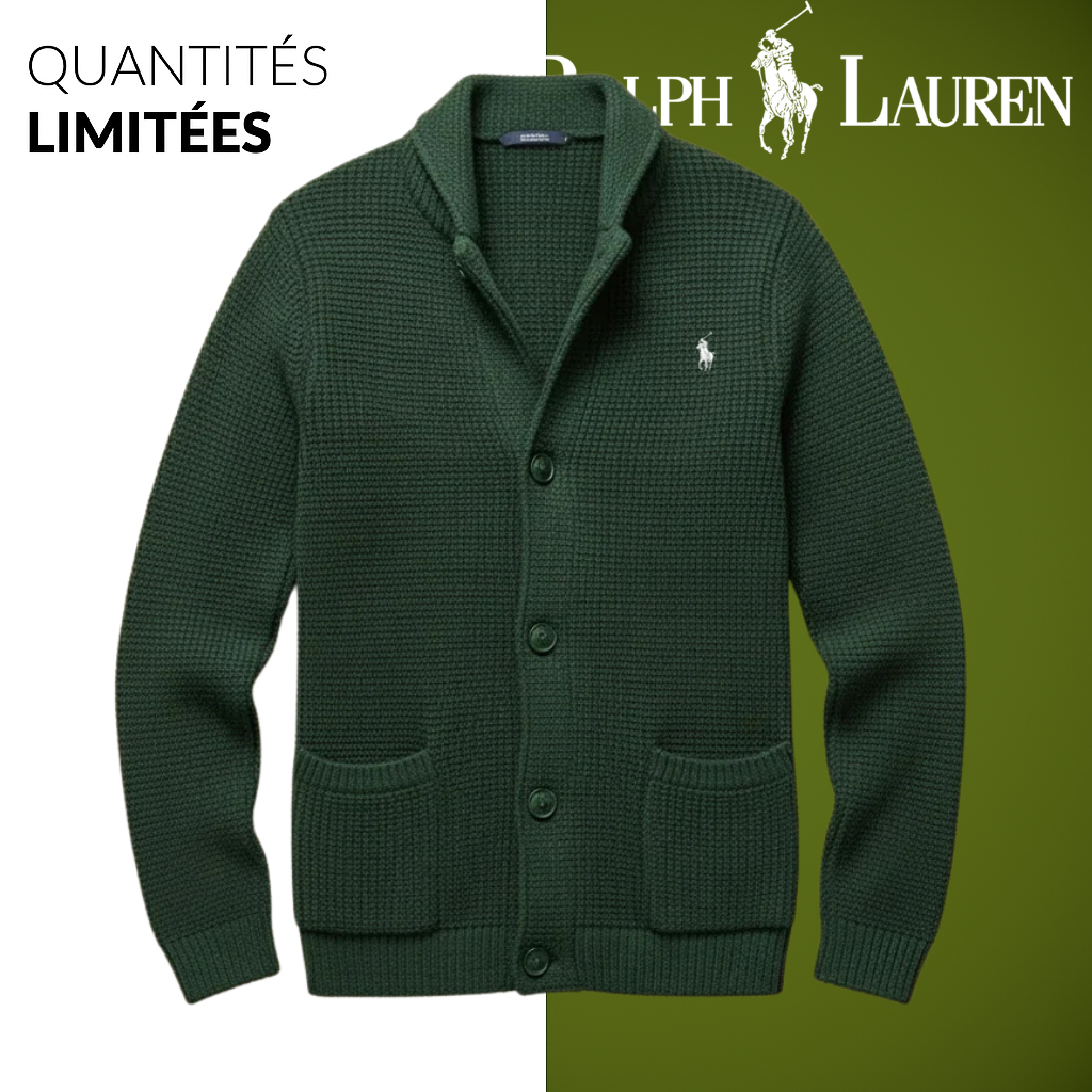 RᏞ – Cardigan en Maille de Laine Raffinée