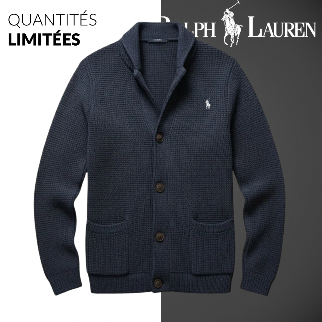 RᏞ – Cardigan en Maille de Laine Raffinée