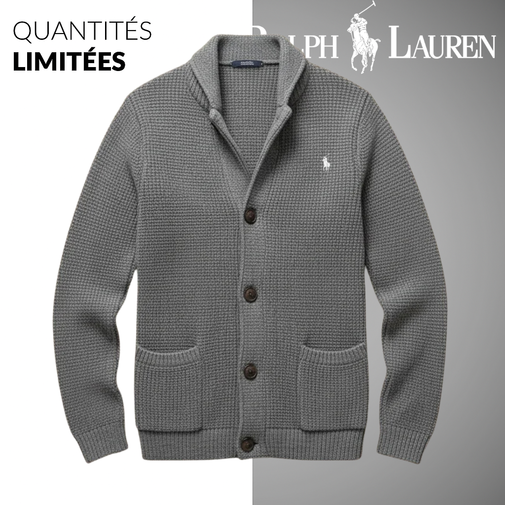 RᏞ – Cardigan en Maille de Laine Raffinée