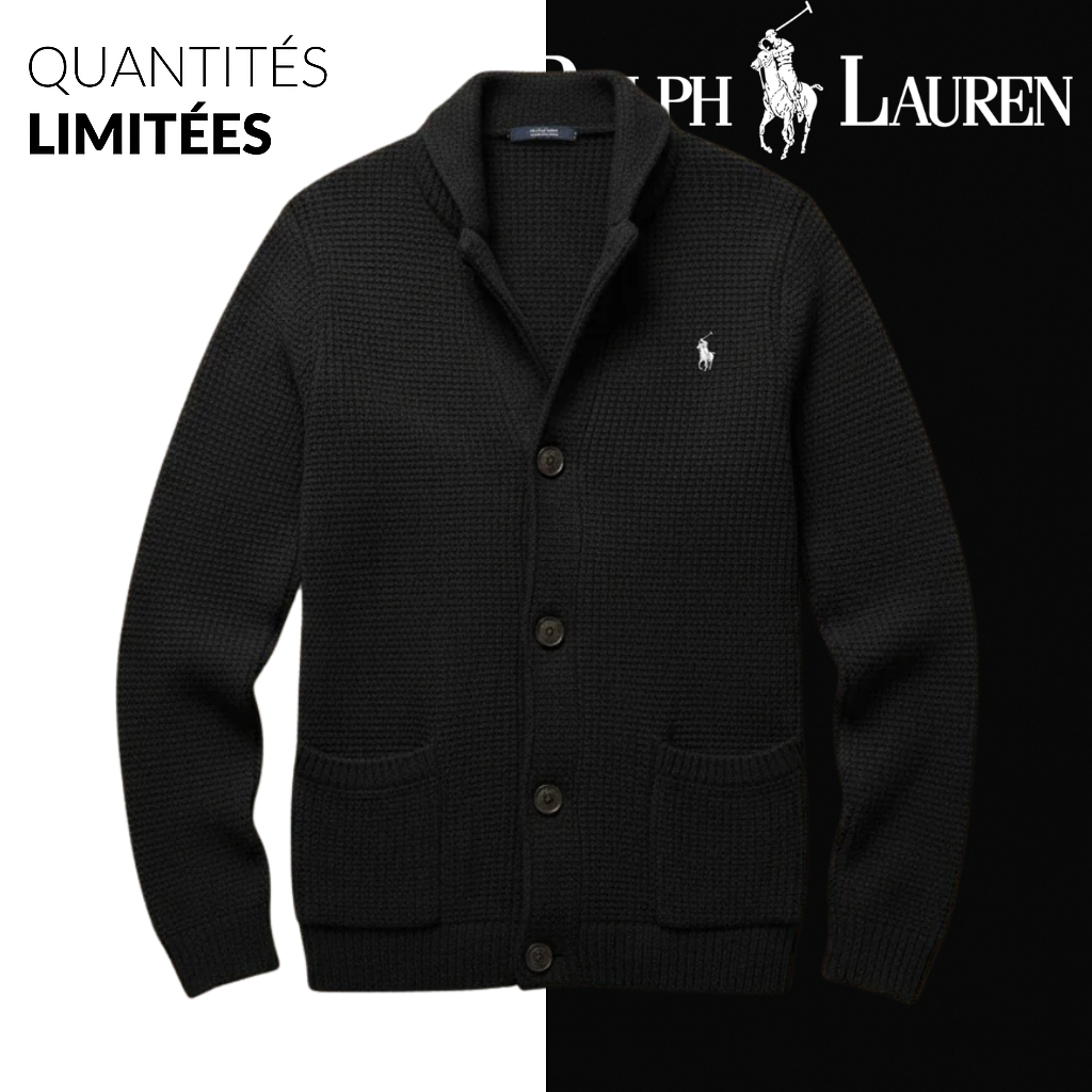 RᏞ – Cardigan en Maille de Laine Raffinée